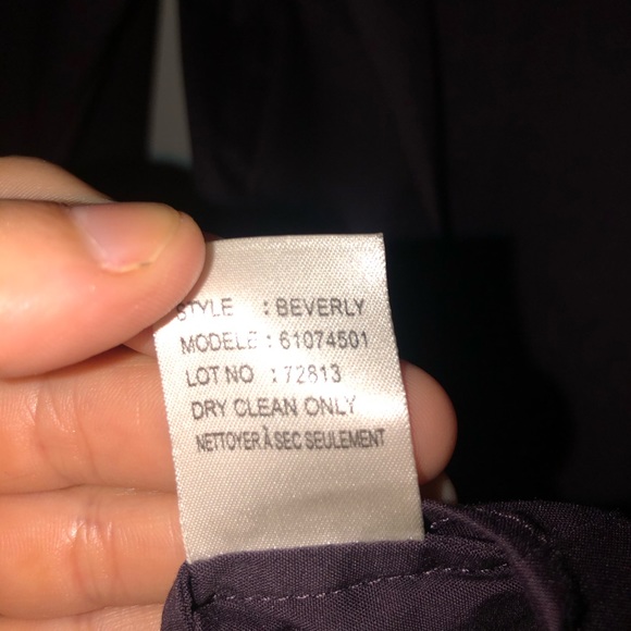 Theory Shirt Purple Pleated Button Down Top - Picture 7 of 10